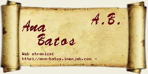 Ana Batos vizit kartica